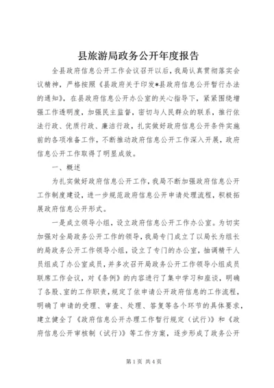 县旅游局政务公开年度报告.docx