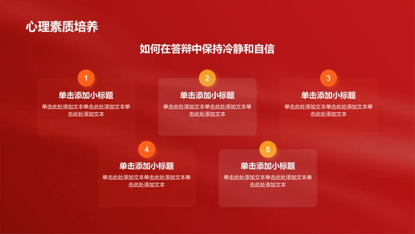 红色党政风入党积极分子答辩PPT模板