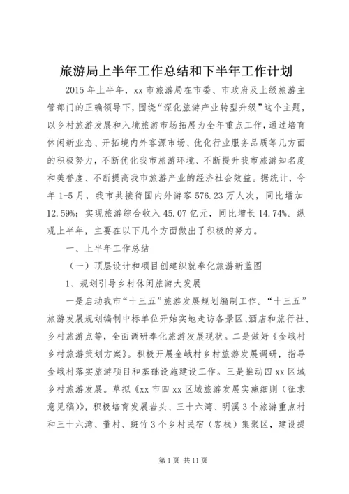 旅游局上半年工作总结和下半年工作计划.docx