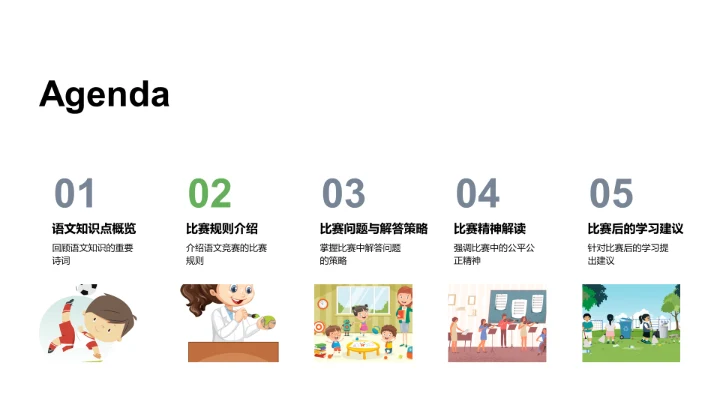 语文竞赛教学PPT模板