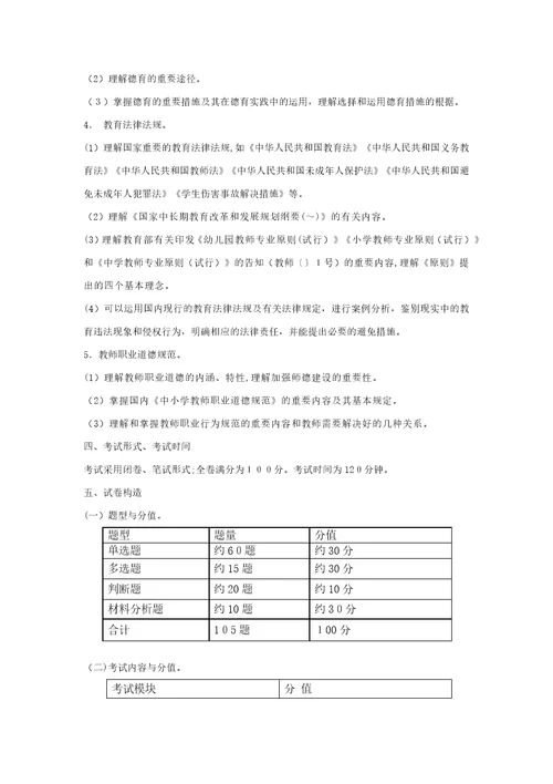 中小学教师招聘说明