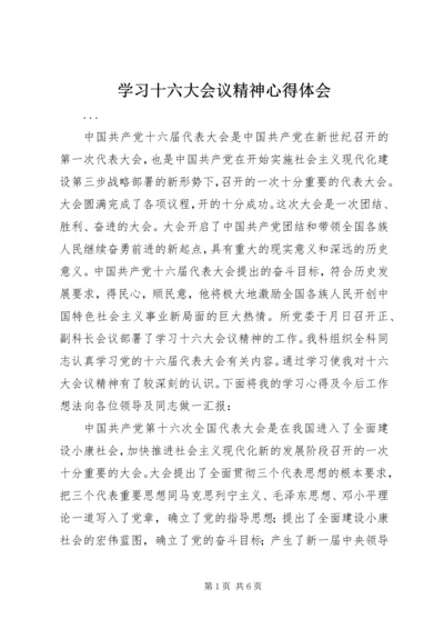 学习十六大会议精神心得体会 (3).docx