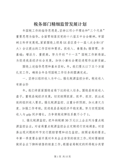 税务部门精细监管发展计划.docx