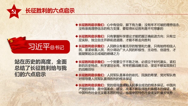 纪念长征胜利80周年大会上的讲话PPT