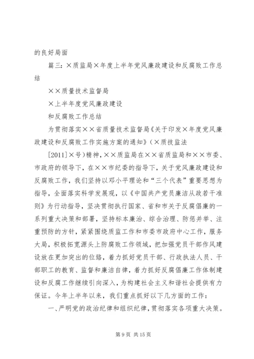 乡镇质监局全年党风廉政建设工作总结.docx