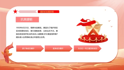 全民国防教育日PPT模板