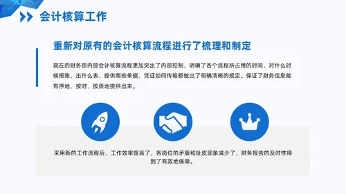 蓝色简约风形状向上线条财务年终总结汇报PPT模板