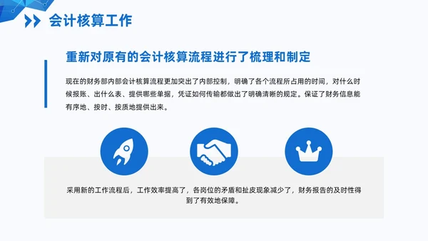 蓝色简约风形状向上线条财务年终总结汇报PPT模板