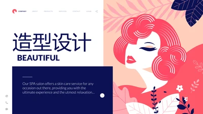 造型设计美容美发动态PPT