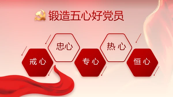 红色喜庆青春向党动态PPT模板