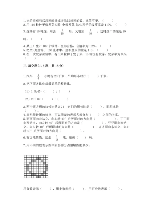 人教版六年级上册数学期末模拟卷精品（典型题）.docx