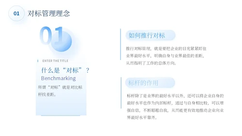 蓝色简约商务蓝色大气管理规划公司规划对标管理ppt