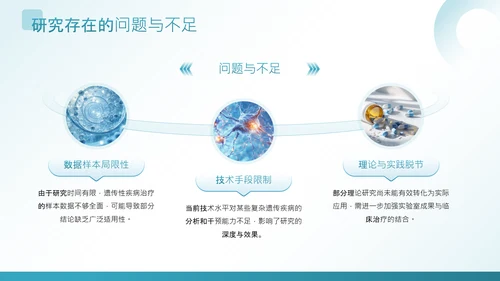 蓝色科技风遗传性疾病治疗探索毕业论文答辩PPT