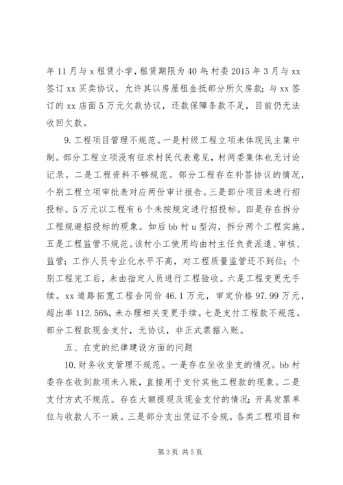 村级党建工作问题清单.docx