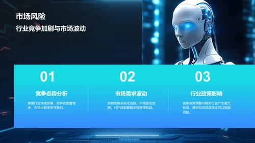 蓝色科技风商业计划书项目介绍PPT模板