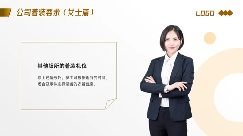 棕色简约着装礼仪培训PPT模板宣传PPT动态PPT