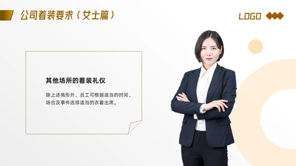 棕色简约着装礼仪培训PPT模板宣传PPT动态PPT