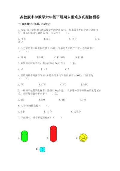苏教版小学数学六年级下册期末重难点真题检测卷必考题.docx
