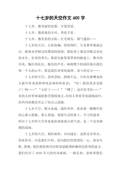 十七岁的天空作文600字.docx