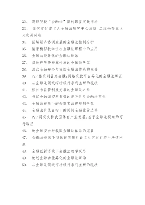 金融学论文题目选题方向.docx