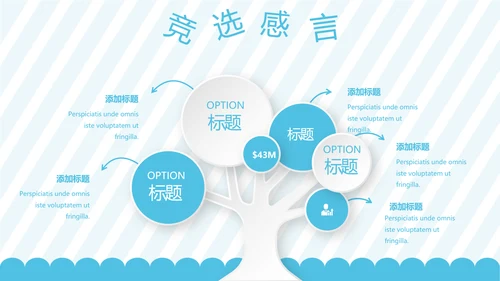 蓝色卡通可爱儿童班干部竞选个人简历自我介绍动态PPT模板