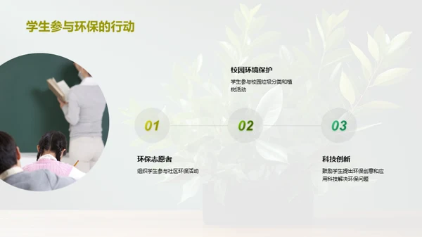 教师引领环保行动