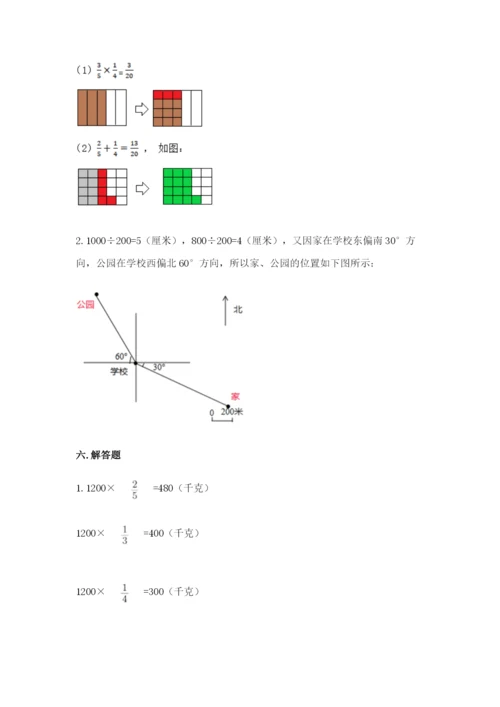 人教版六年级上册数学期中测试卷带答案解析.docx