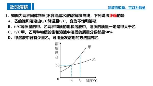 第九单元 溶液 复习课件 -2023-2024学年九年级化学下册同步精品课堂（人教版）