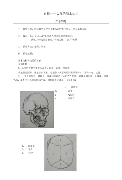 素描头部的基本知识