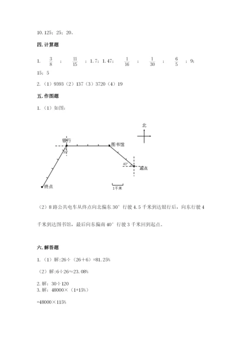 2022六年级上册数学期末测试卷附完整答案【夺冠系列】.docx