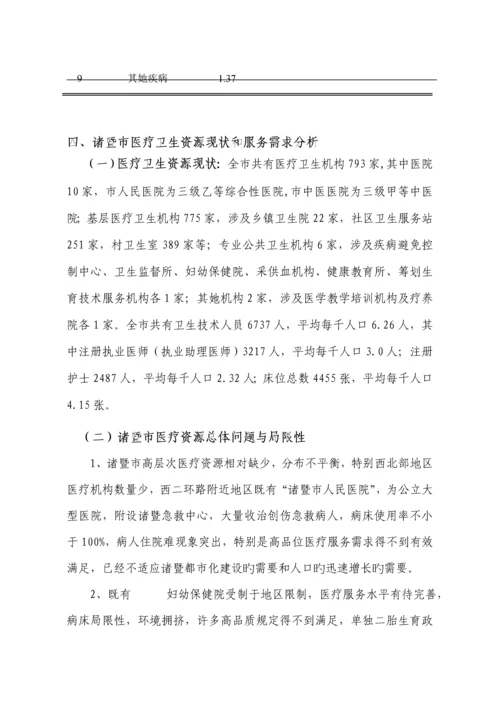 医院设置可行性专题研究报告.docx