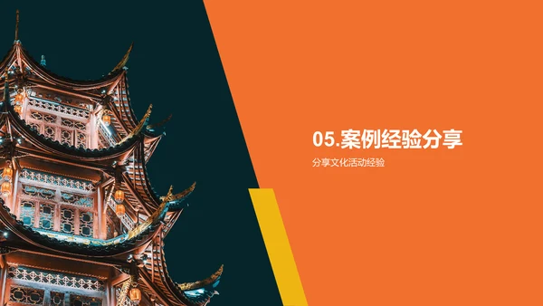 橙色现代商务城市文化活动策划PPT模板