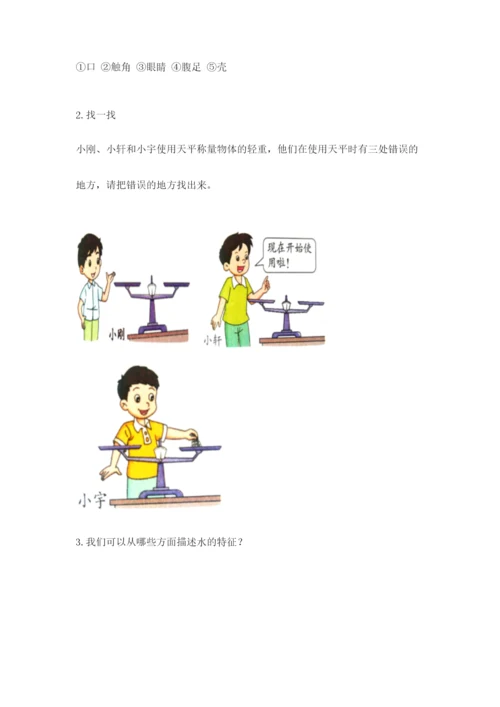 教科版一年级下册科学期末测试卷及参考答案【考试直接用】.docx
