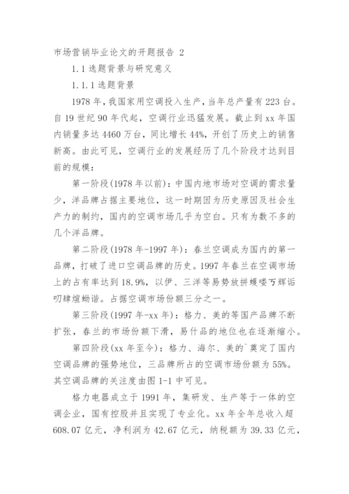 市场营销毕业论文的开题报告精编.docx