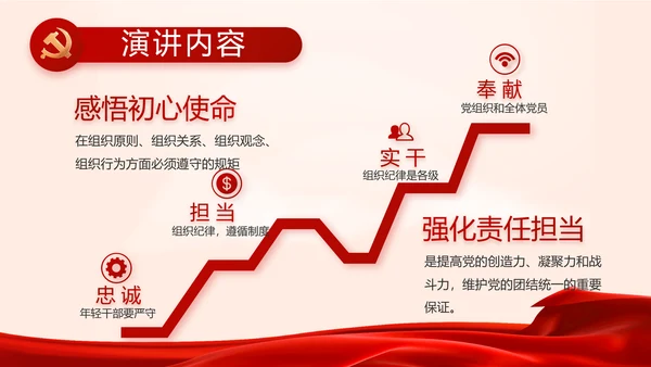红色党建党支部政府工作报告动态PPT