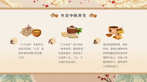 冬至中医养生冬至饮食中草药通用PPT模板