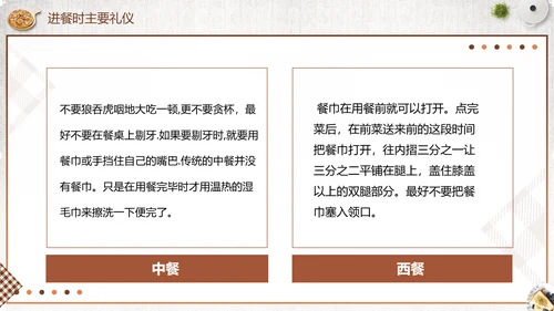 餐桌礼仪中西方餐桌文化礼仪培训PPT模板