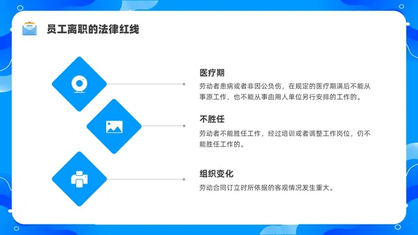 蓝色水彩简约商务员工离职企业培训PPT课件