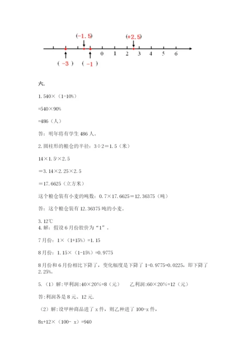 苏教版小升初数学模拟试卷（满分必刷）.docx