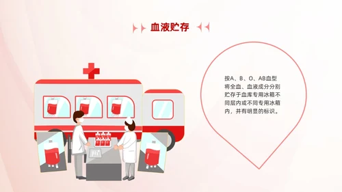 红色简约风静脉输血医疗培训ppt模板