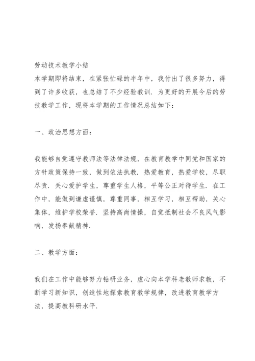 劳动技术教学小结.docx