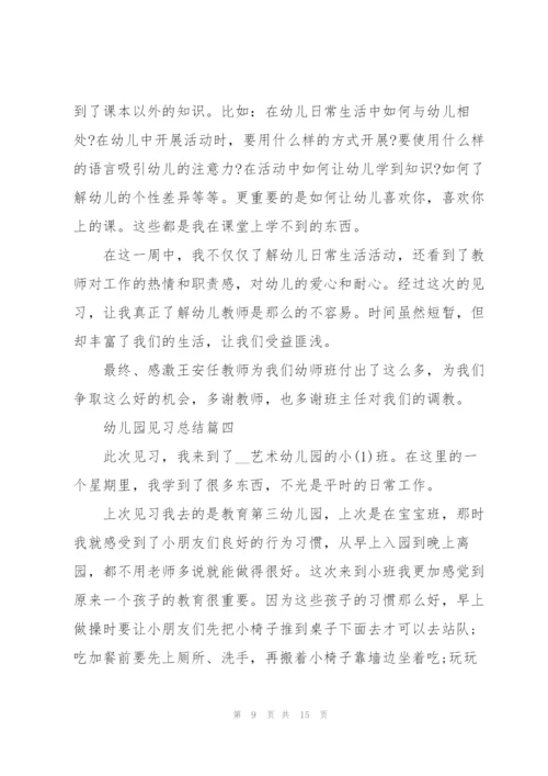 幼儿园见习总结优秀范文.docx