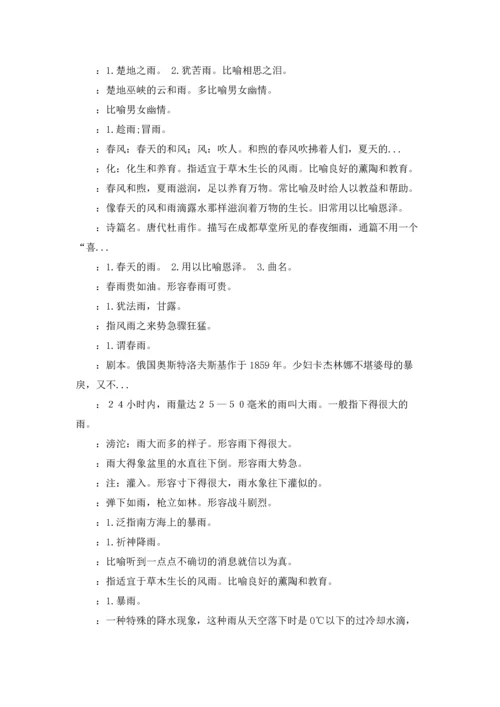 关于雨的成语(15篇).docx