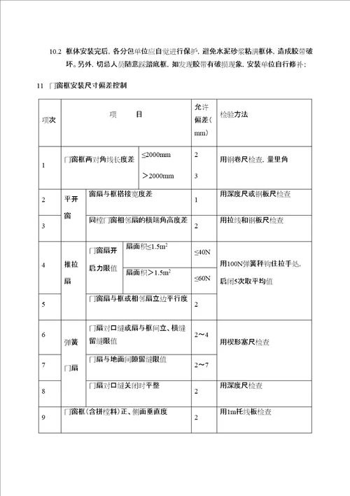 铝合金门窗专项施工方案