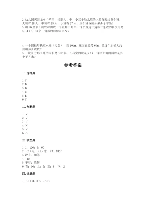 北师大版六年级下册数学期末测试卷【名校卷】.docx