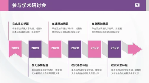 紫粉色形状插画简约风护士长述职报告通用PPT模板