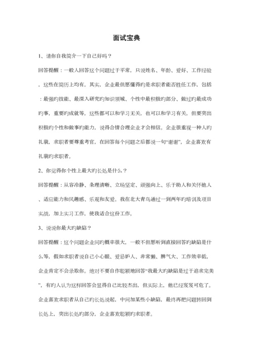 2023年初入职场者的面试宝典.docx