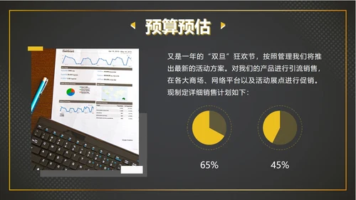 黑金跨年大促活动计划ppt模板
