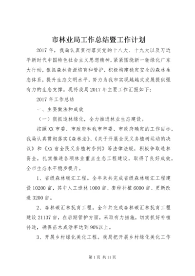 市林业局工作总结暨工作计划.docx