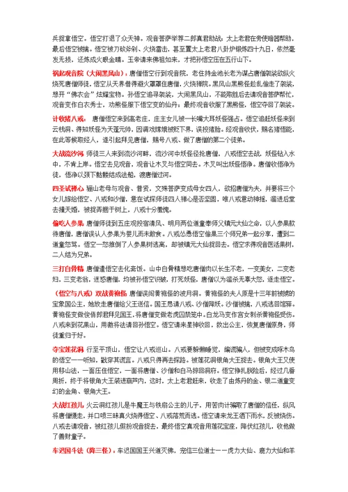 《西游记》完整知识点(共20页)